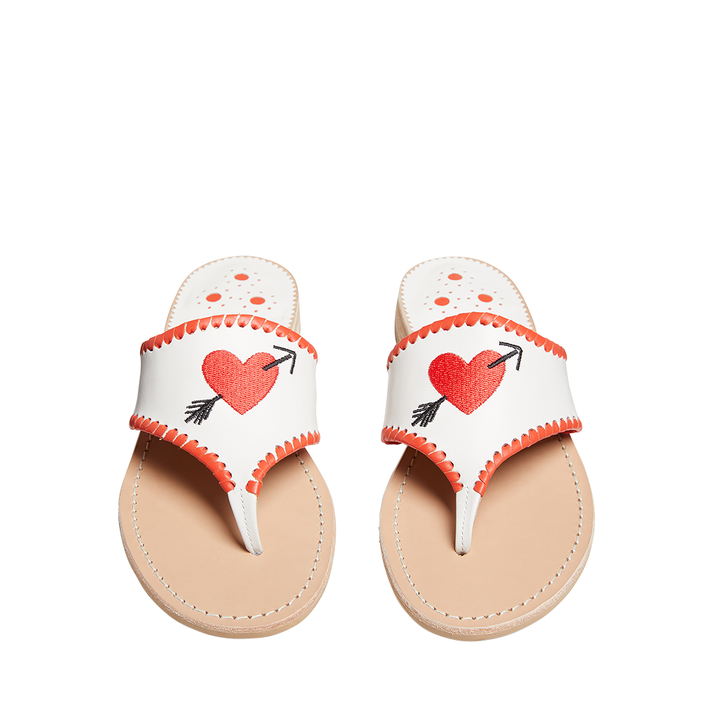 Cupid Heart Embroidered Sandal - Click Image to Close