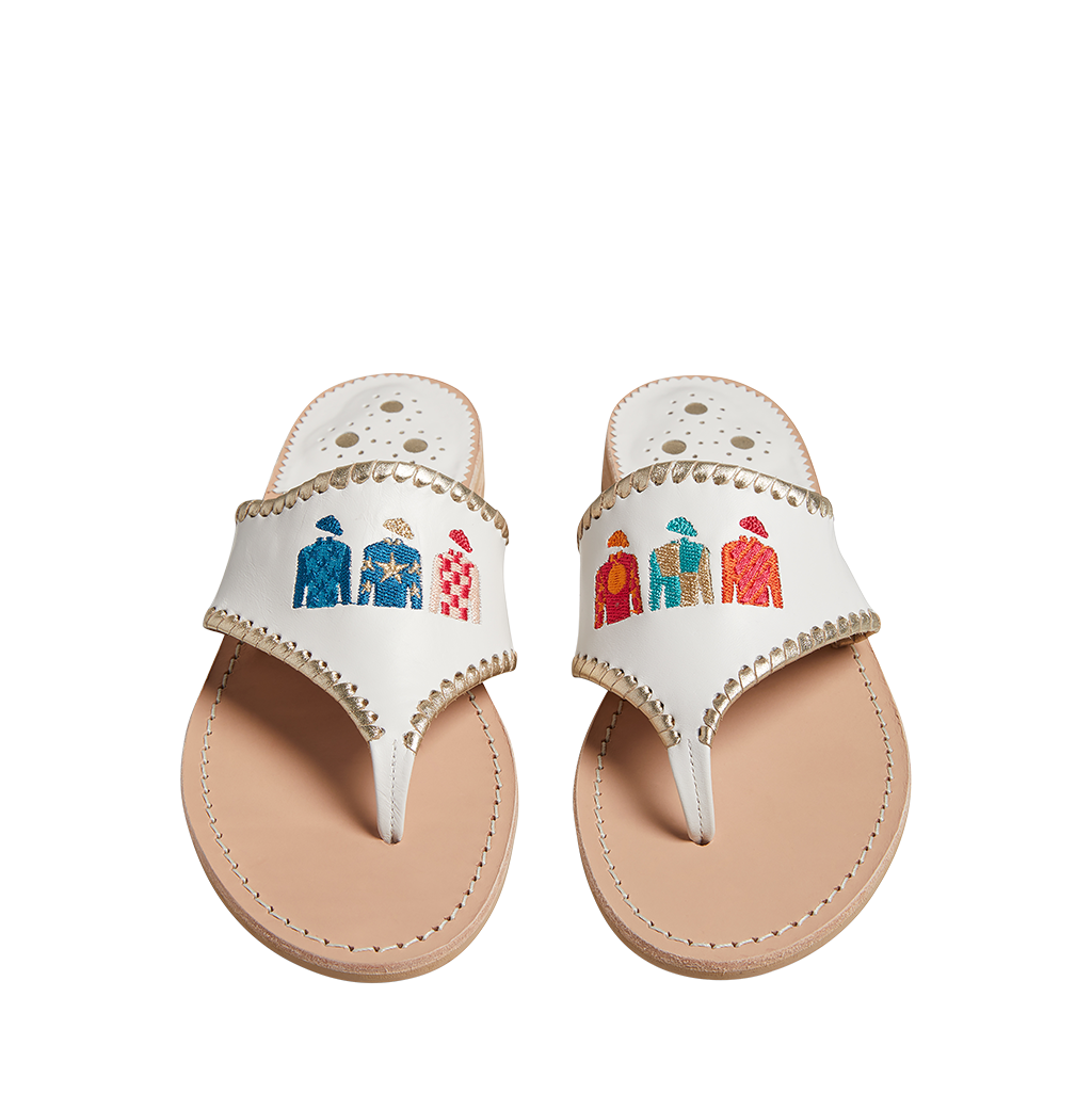 Derby Silks Embroidered Sandal - Click Image to Close