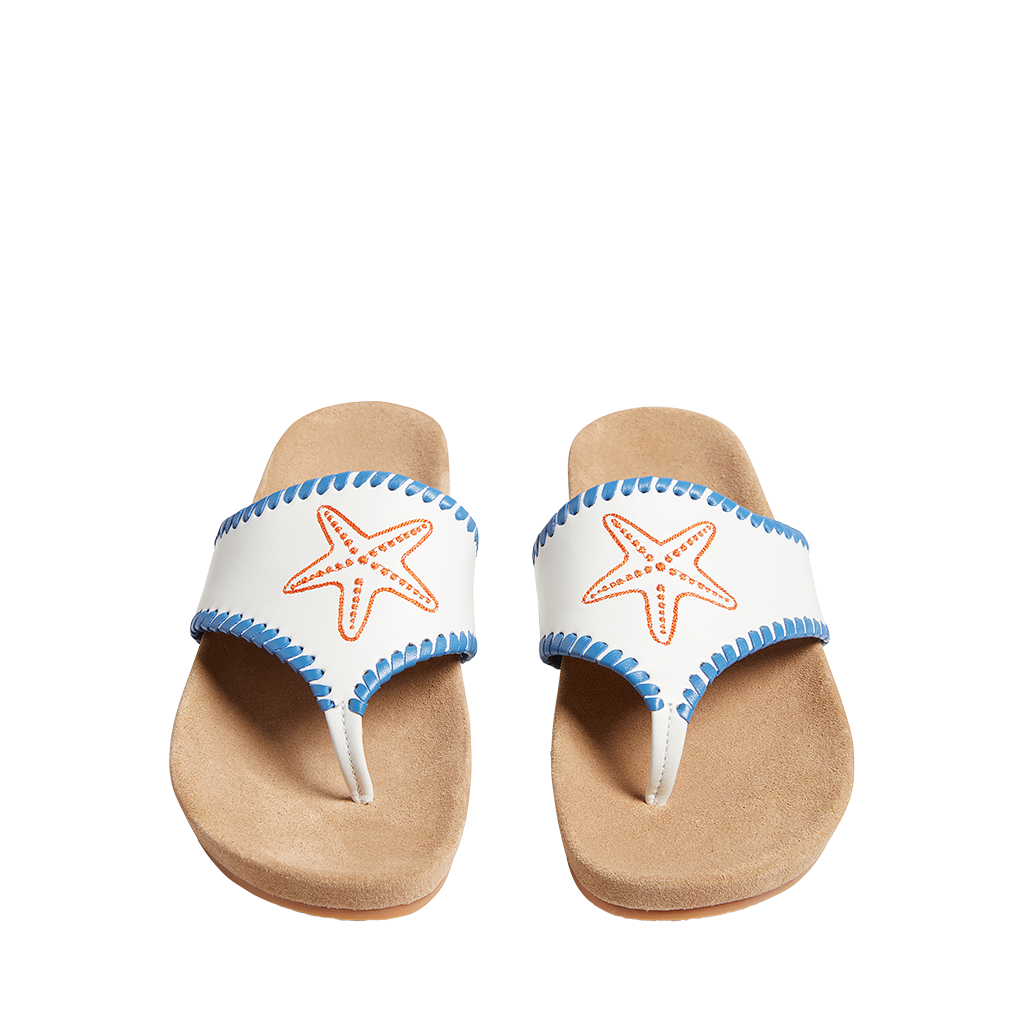 Starfish Embroidered Jacks Comfort Sandal - Click Image to Close