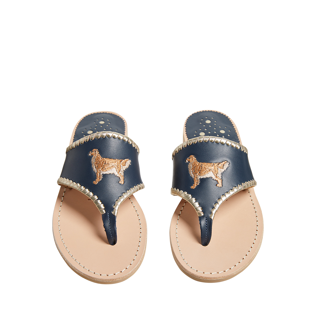Golden Retriever Embroidered Sandal - Click Image to Close