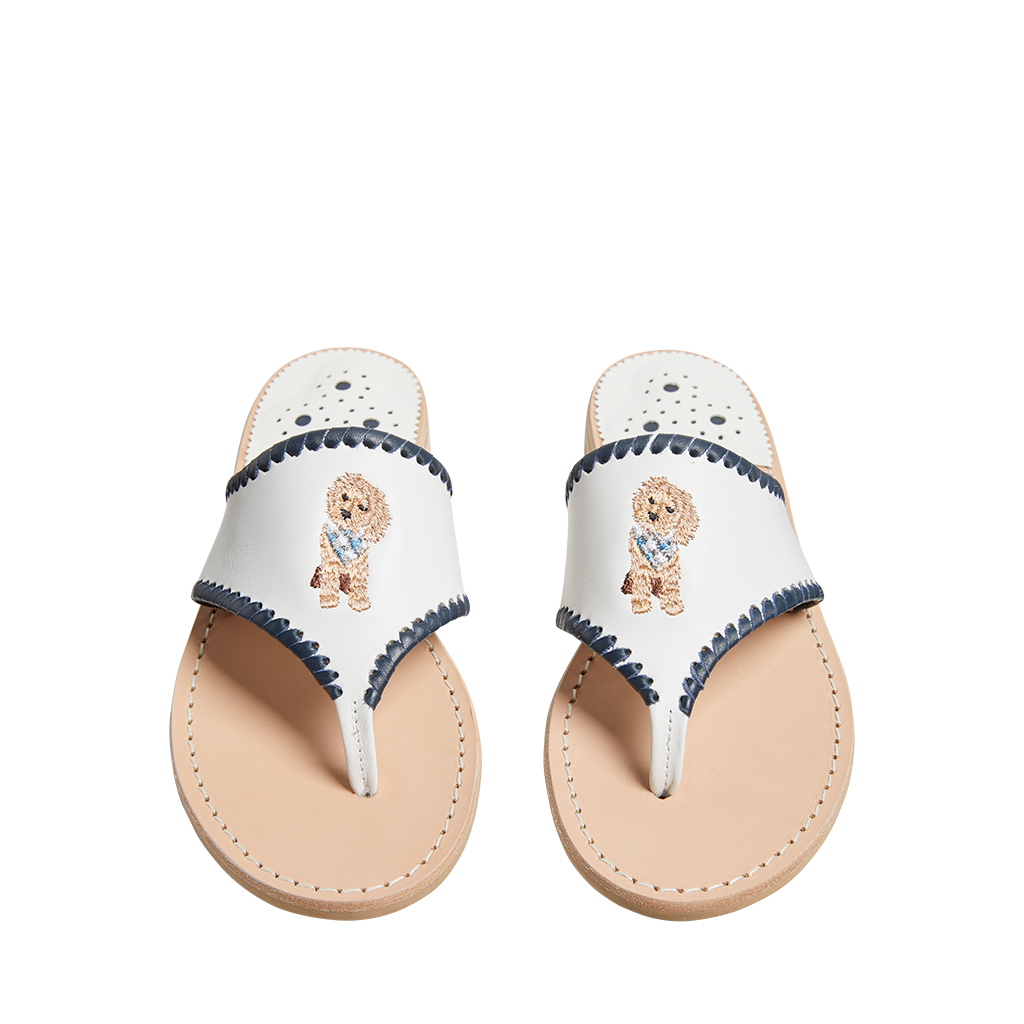Golden Doodle Embroidered Sandal - Click Image to Close