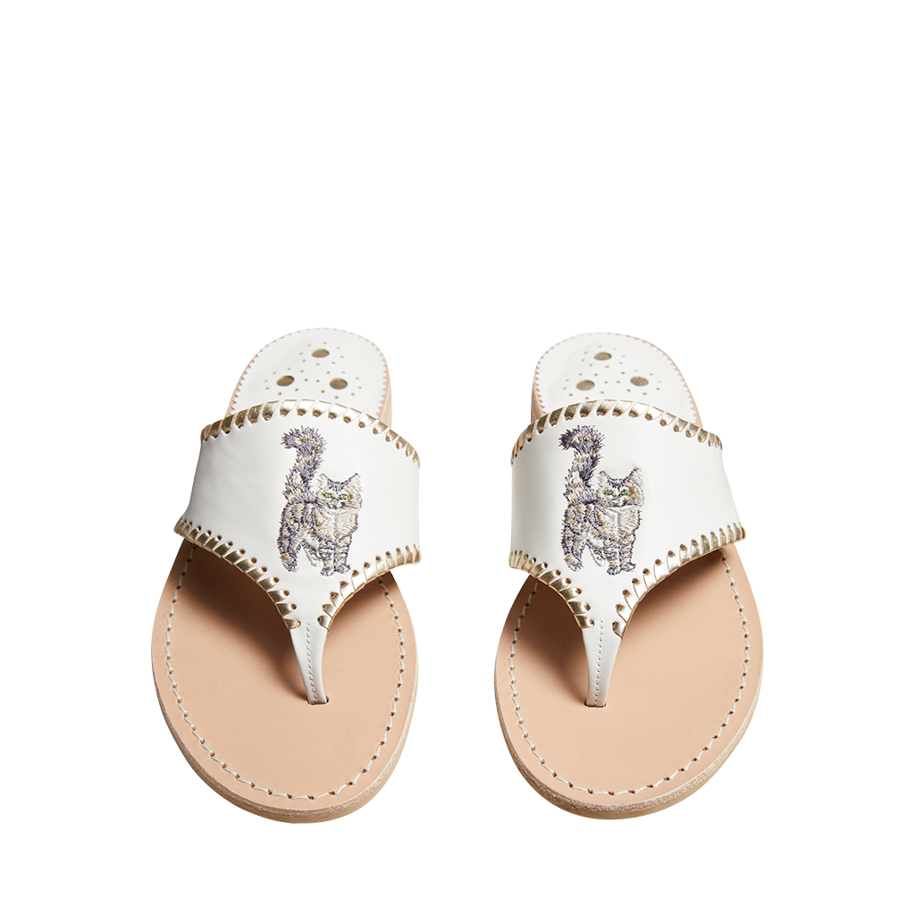 Maine Coon Embroidered Sandal
