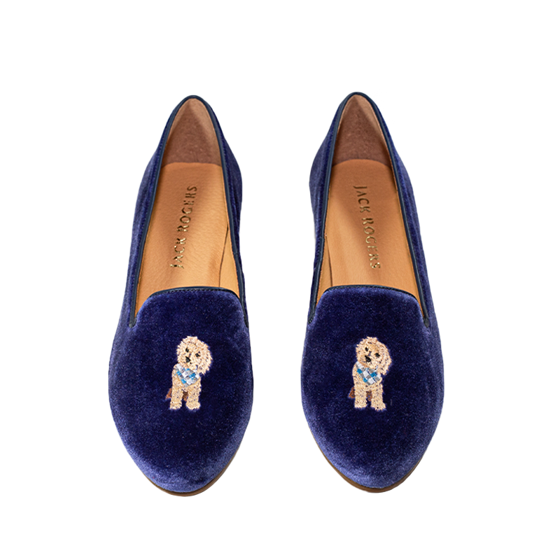 Embroidered Golden Doodle Loafer - Click Image to Close
