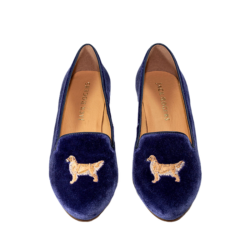 Embroidered Golden Retriever Loafer - Click Image to Close